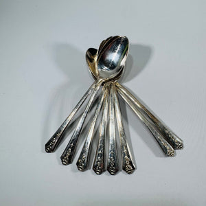 Vintage Holmes & Edwards Inlaid Silverplate Teaspoons Set of 8