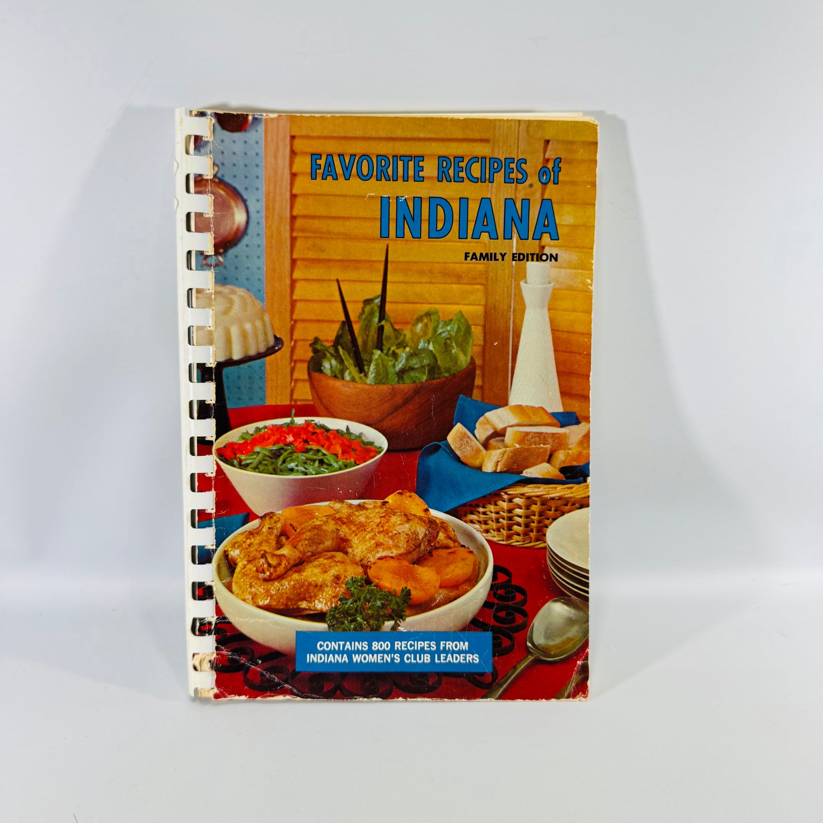 Vintage Indiana Cookbook Favorite Recipes of Indiana Family Edition 1964 Spiral