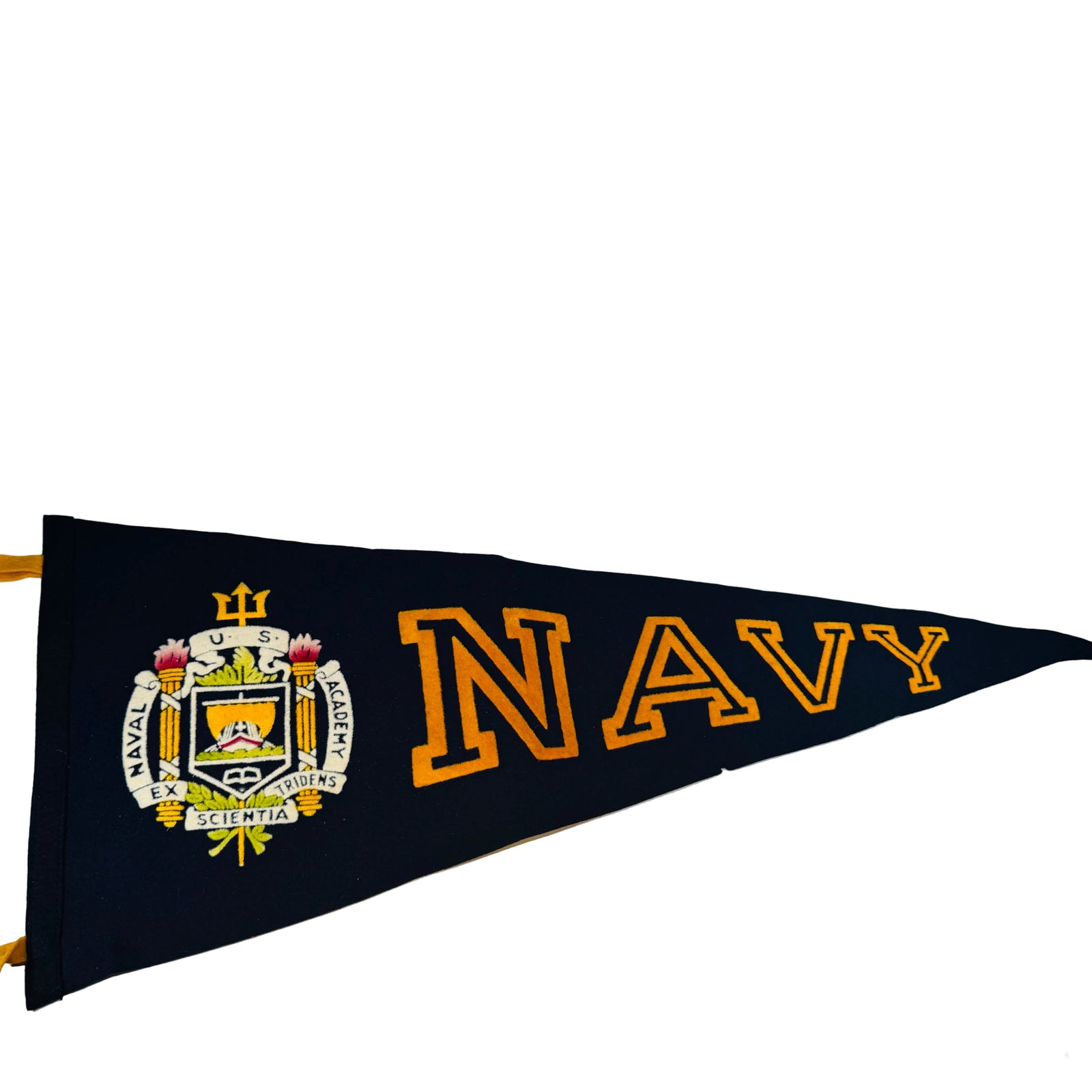 Vintage NAVY Pennant US Naval Academy Felt Pennant 1950's