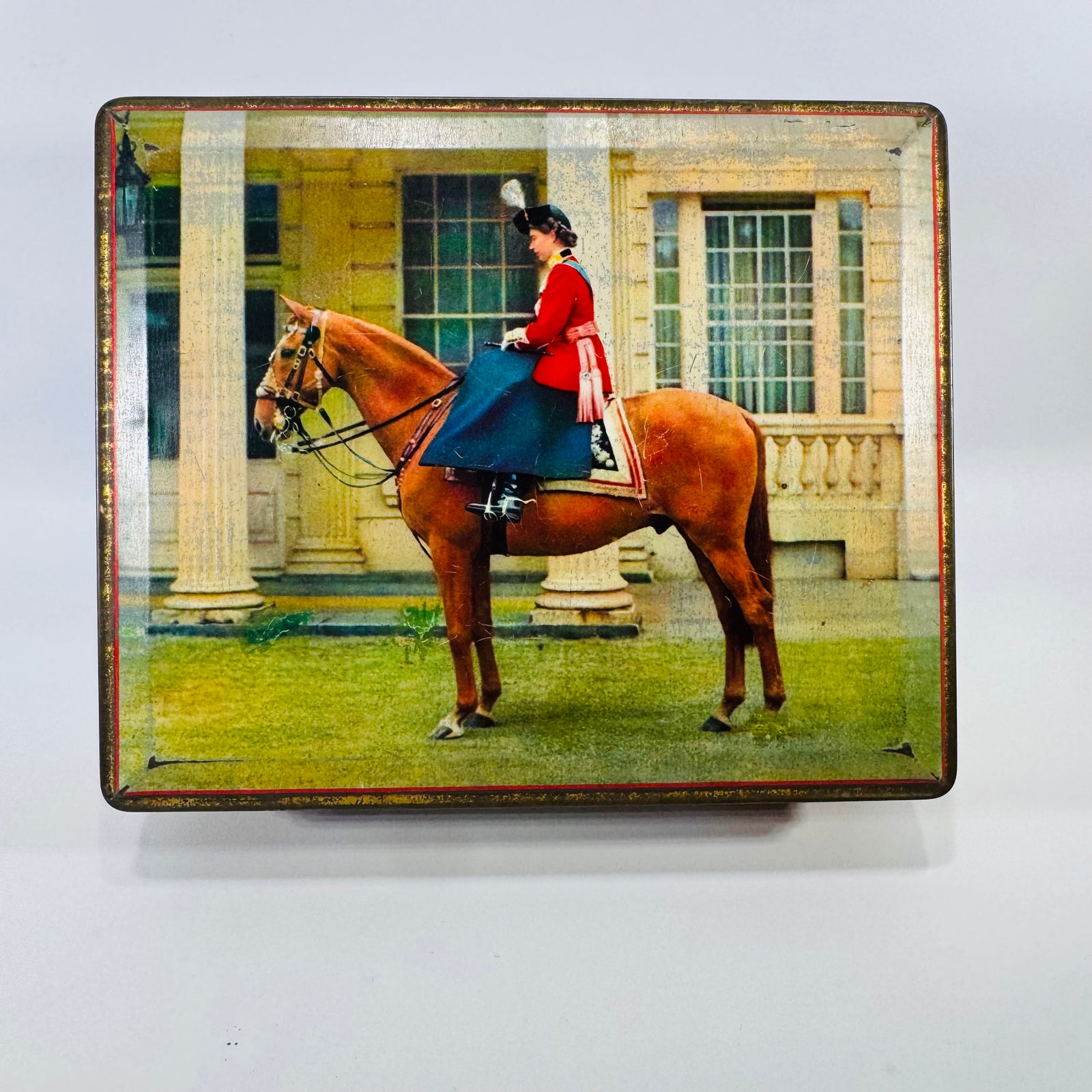 Vintage Queen Elizabeth II Tin Box, Edward Sharp Coronation Royal Souvenir Tin