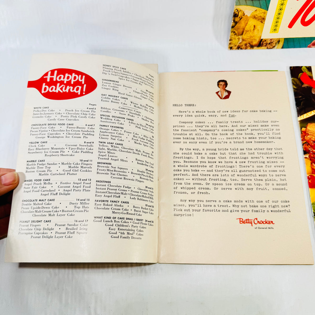 Betty Crocker How to Have the Most Fun with Cake Mixes contents page