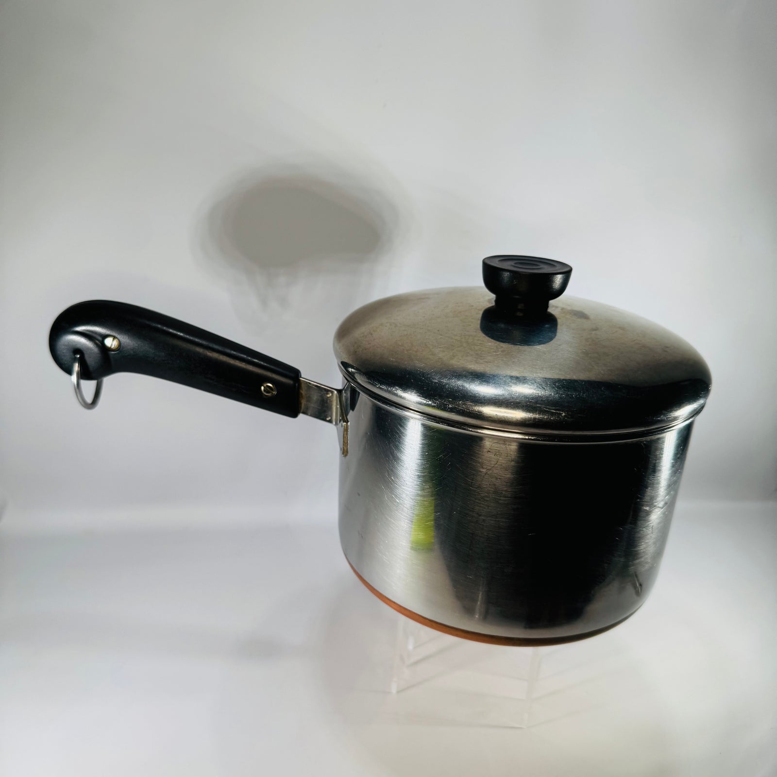 Vintage Revere Ware 3 Quart Saucepan with Lid | copper bottom pan