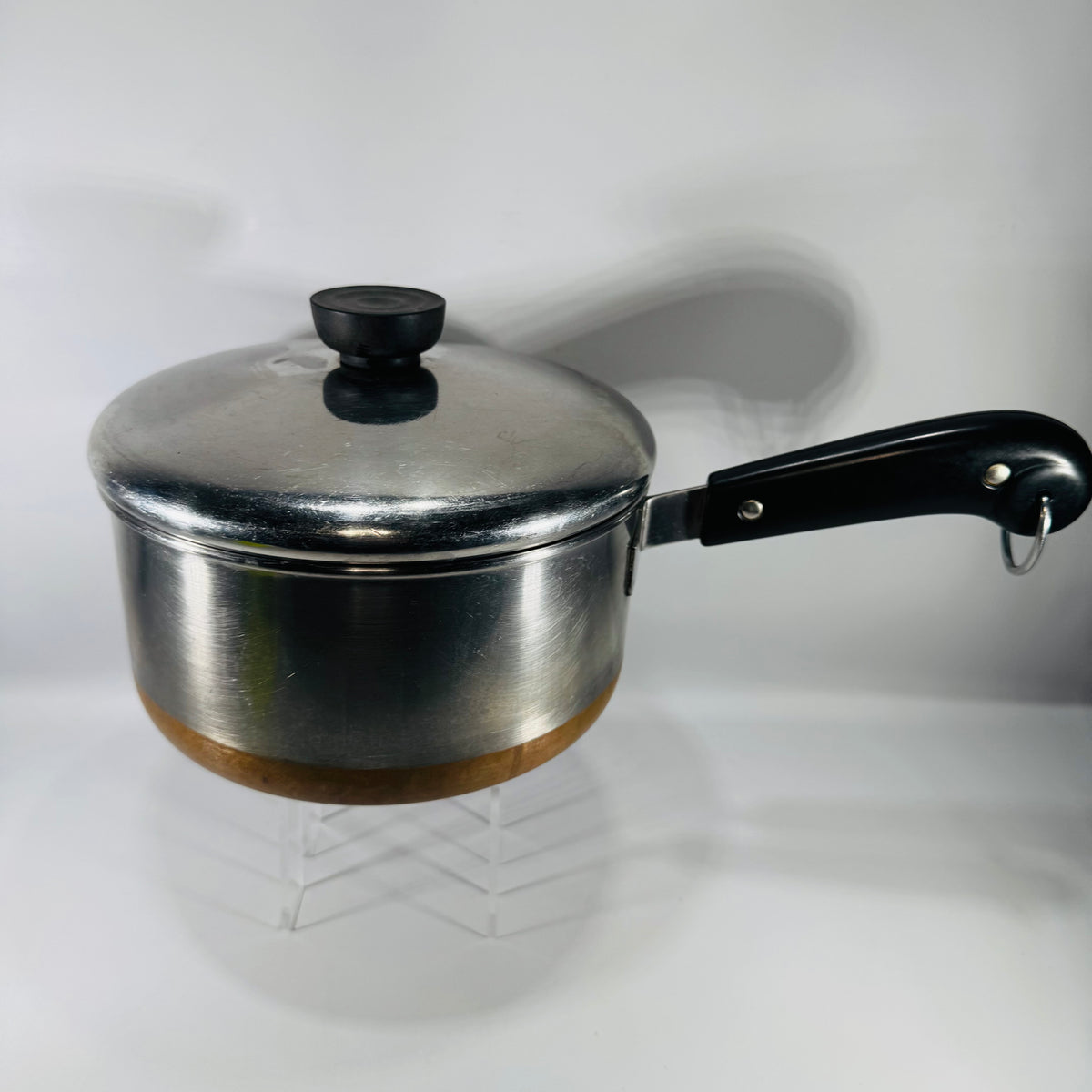Vintage Revere Ware 2 Quart Copper Clad Saucepan with Lid | Patent 2363973