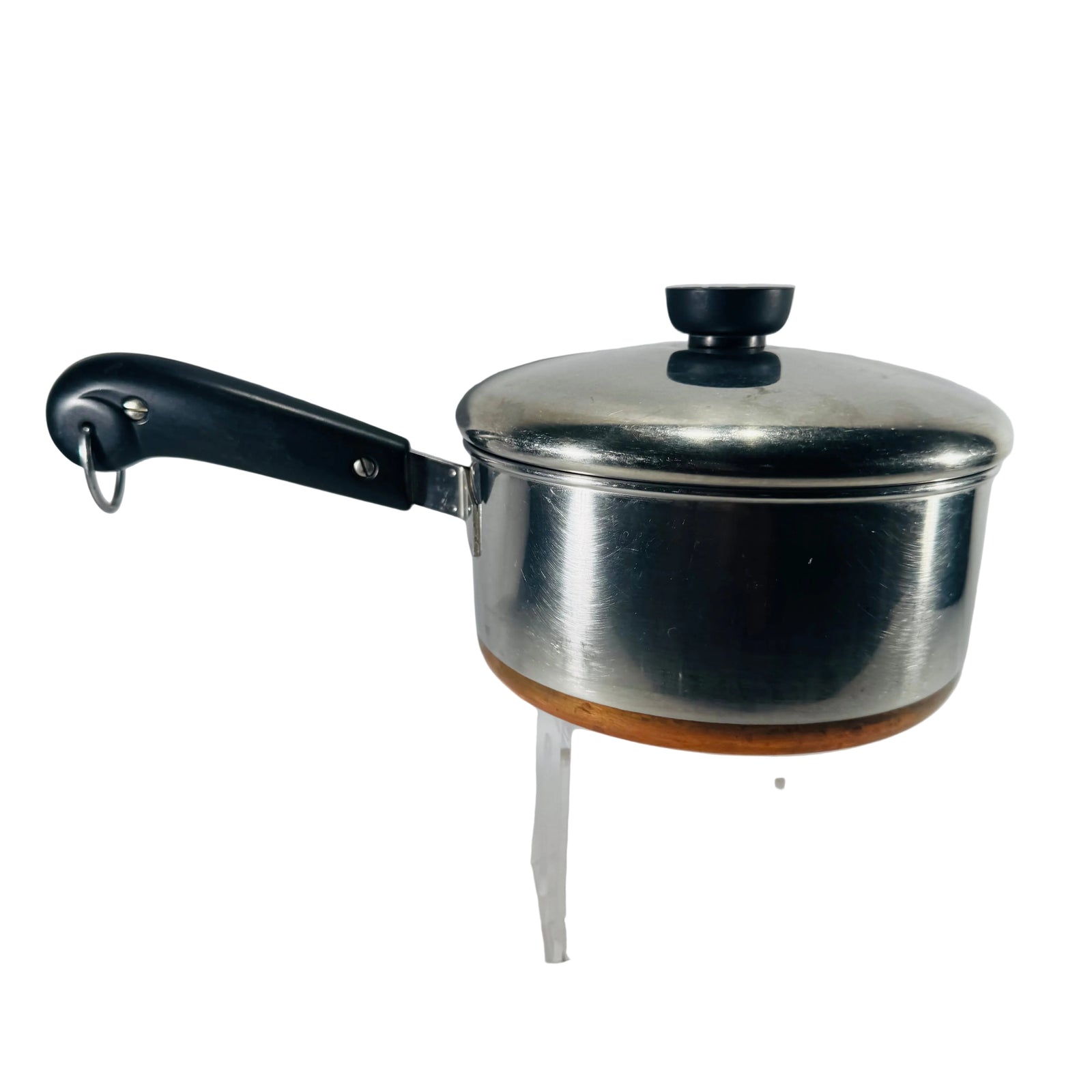 Vintage Revere Ware Saucepan 2 Quart Copper Bottom Pot with Lid