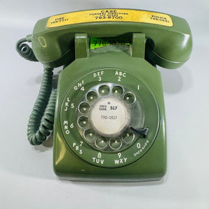 Vintage Western Electric Model 500 Avocado Green Rotary Telephone | 1960s–1970s Bell System Desk Phone