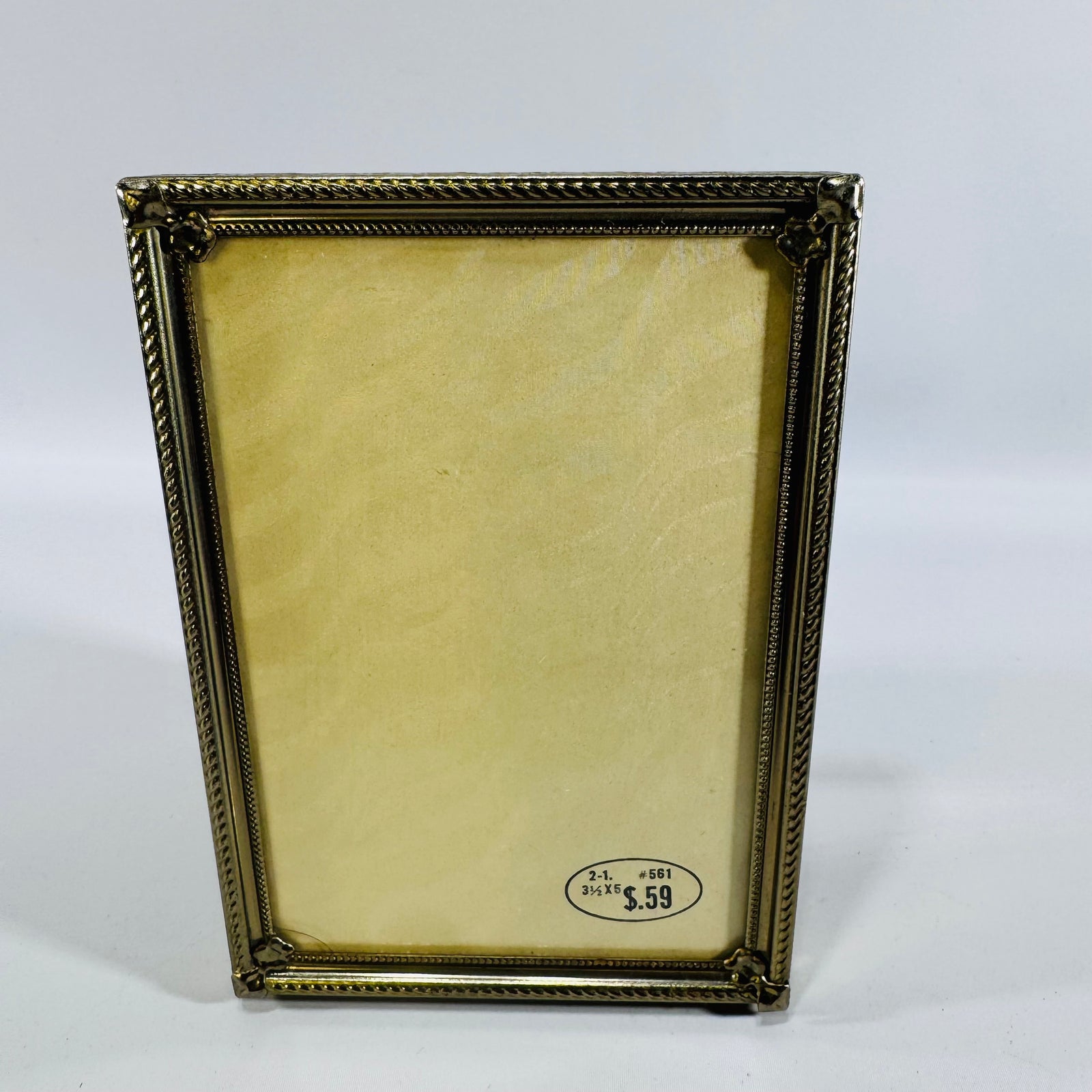 Vintage METAL Photo Frame – NOS, Unused, Original Price Tag, 5x4