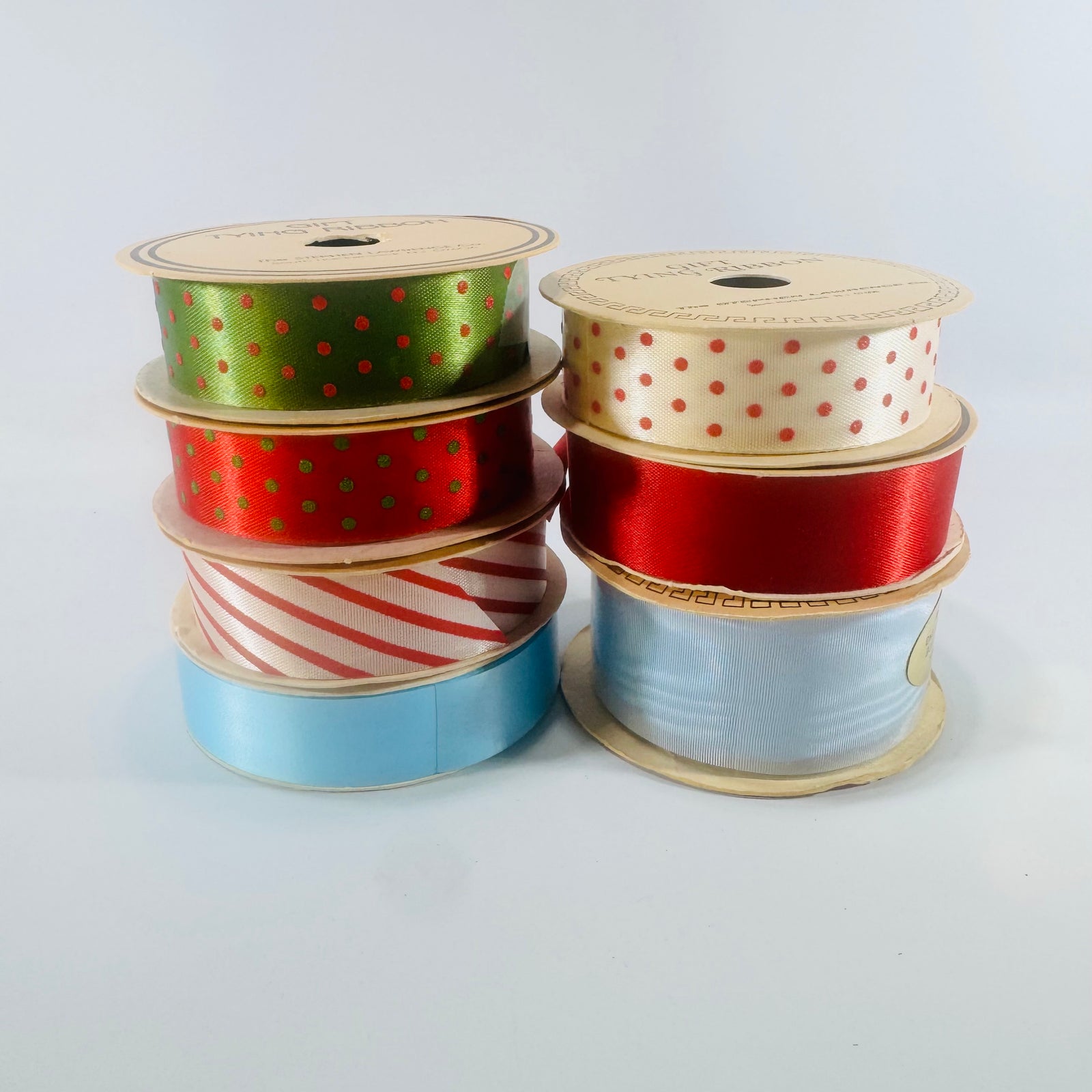 Stephen Lawrence and Classique Gift Tying Ribbon Lot of 7 Vintage Spools