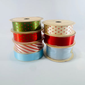 Stephen Lawrence and Classique Gift Tying Ribbon Lot of 7 Vintage Spools