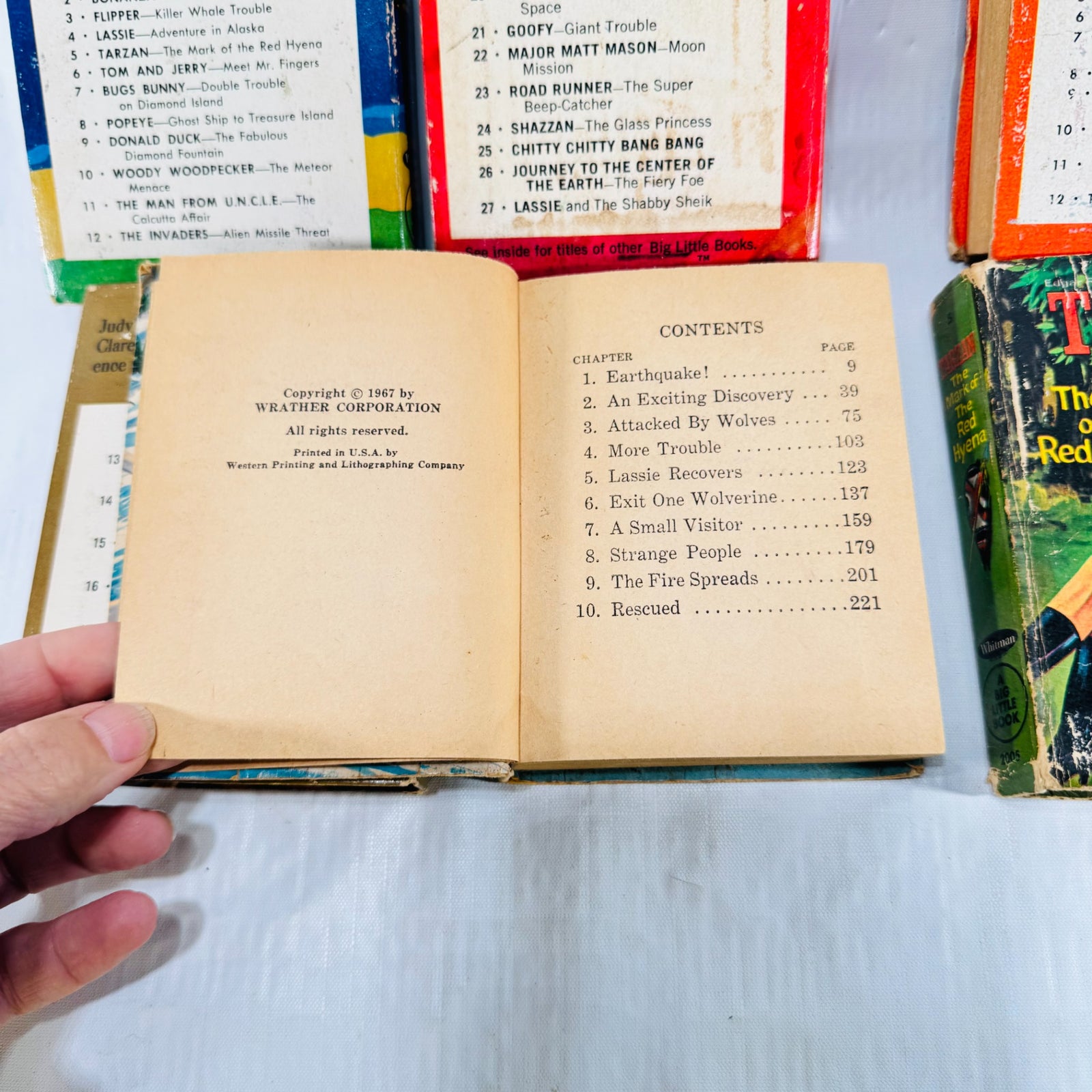 Six Whitman Big Little Books bundle, lassie alaska copyright