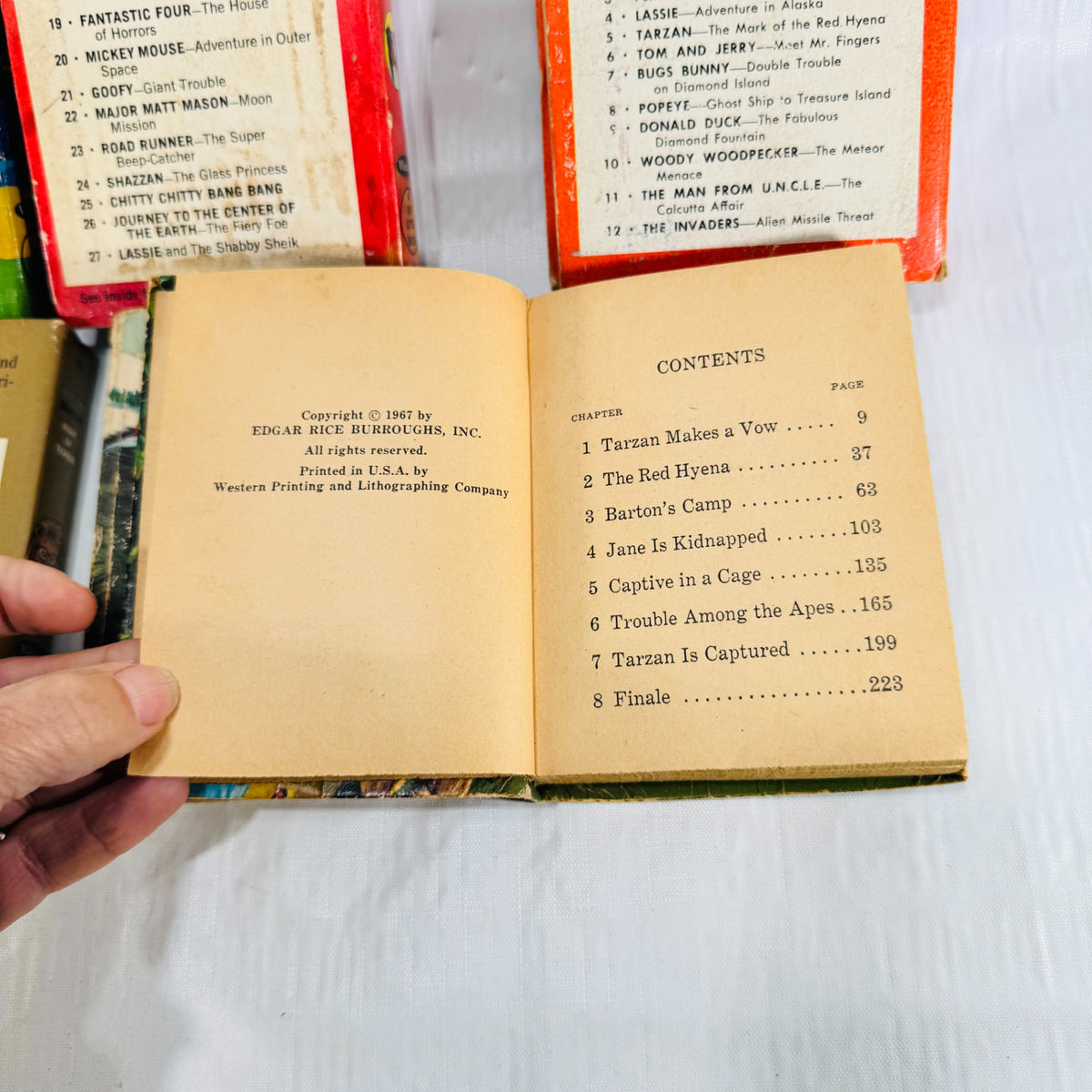 Six Whitman Big Little Books bundle, tarzan copyright contents