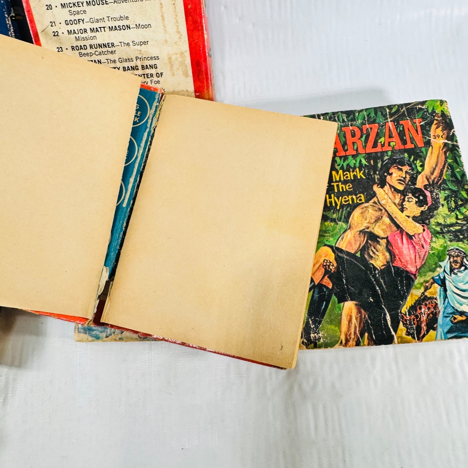 Six Whitman Big Little Books bundle, tarzan endpaper and cover