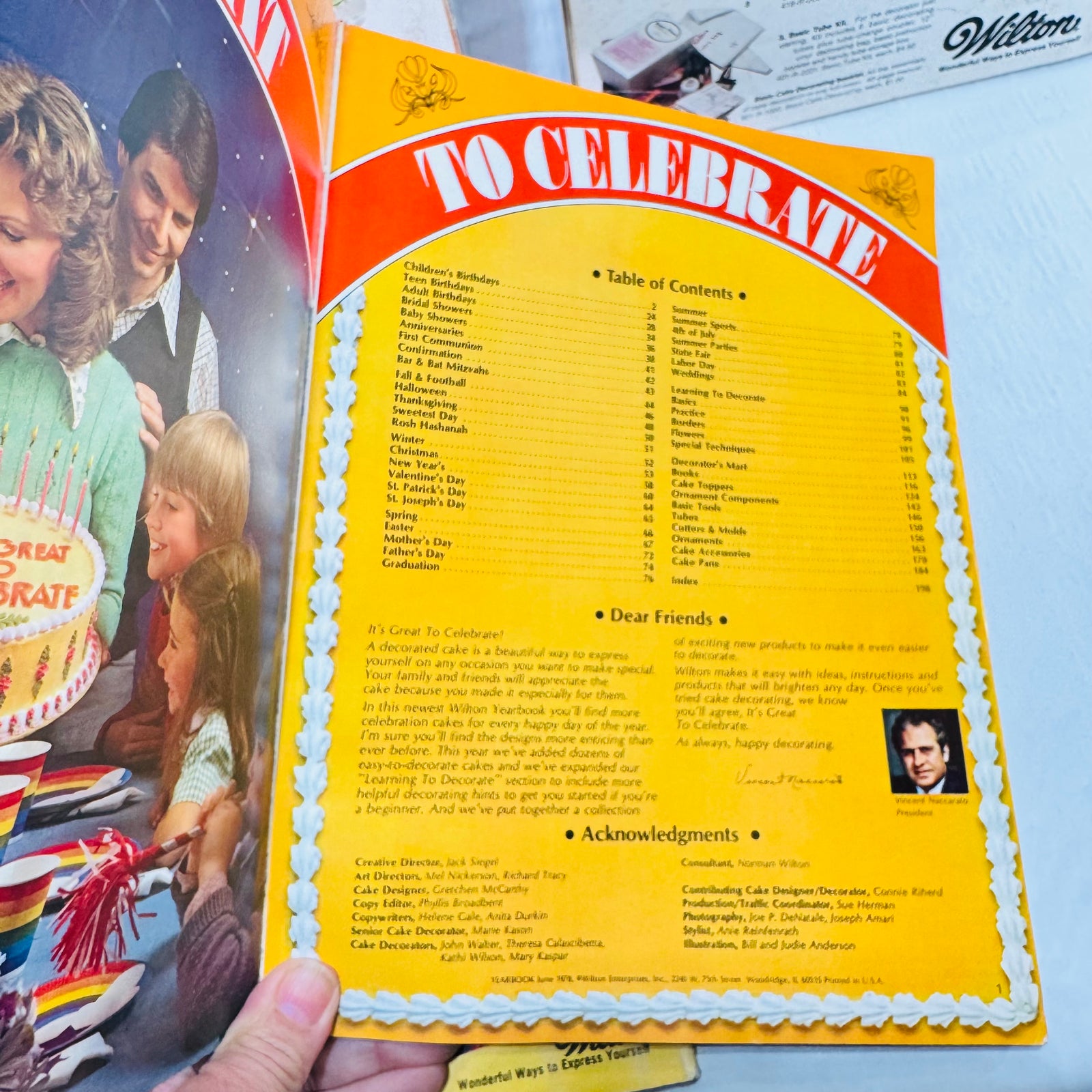 Wilton Yearbook To Celebrate contents page