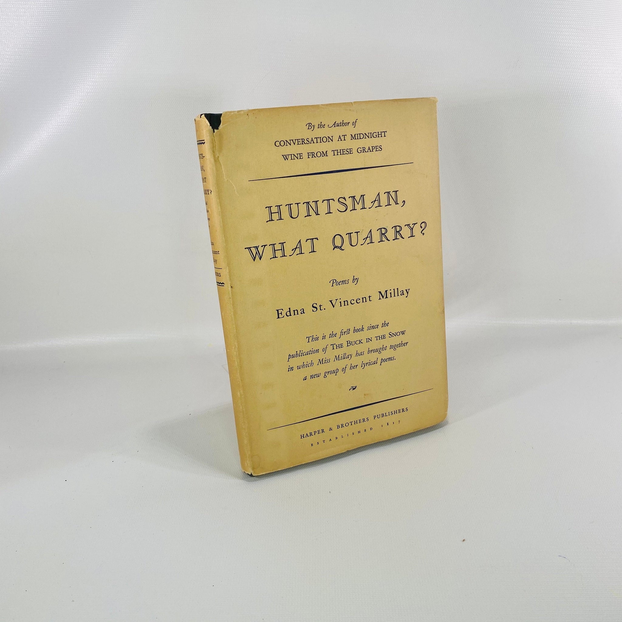 Huntsman, What Quarry poems Edna St. Vincent Millay 1939 Harper & Bro ...