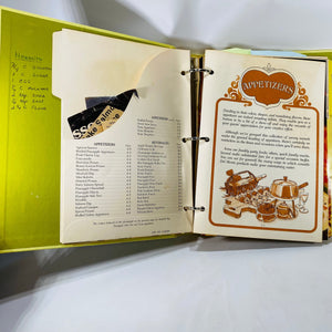 Del Monte Kitchens Cook Book Three Ring Binder Found with Recipes 1970s Vintage Book with Recipes