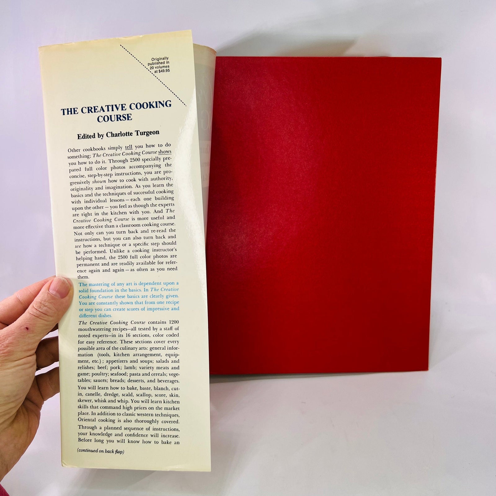 The Creative Cooking Course edited by Charlotte Turgeon from Larousse Gastromiue 1982 Weathervane Books Vintage Book