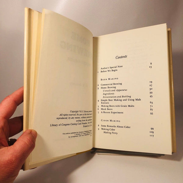 Home Brewing Without Failures by H.E. Bravery 1965 Vintage Book