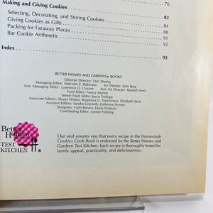 Homemade Cookies Cookbook by Better Homes & Gardens 1975  Vintage Cookbook