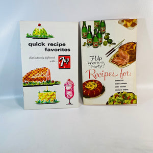 2 Vintage 7-Up Pamphlets featuring Recipes using 7-up 1960's Vintage Book