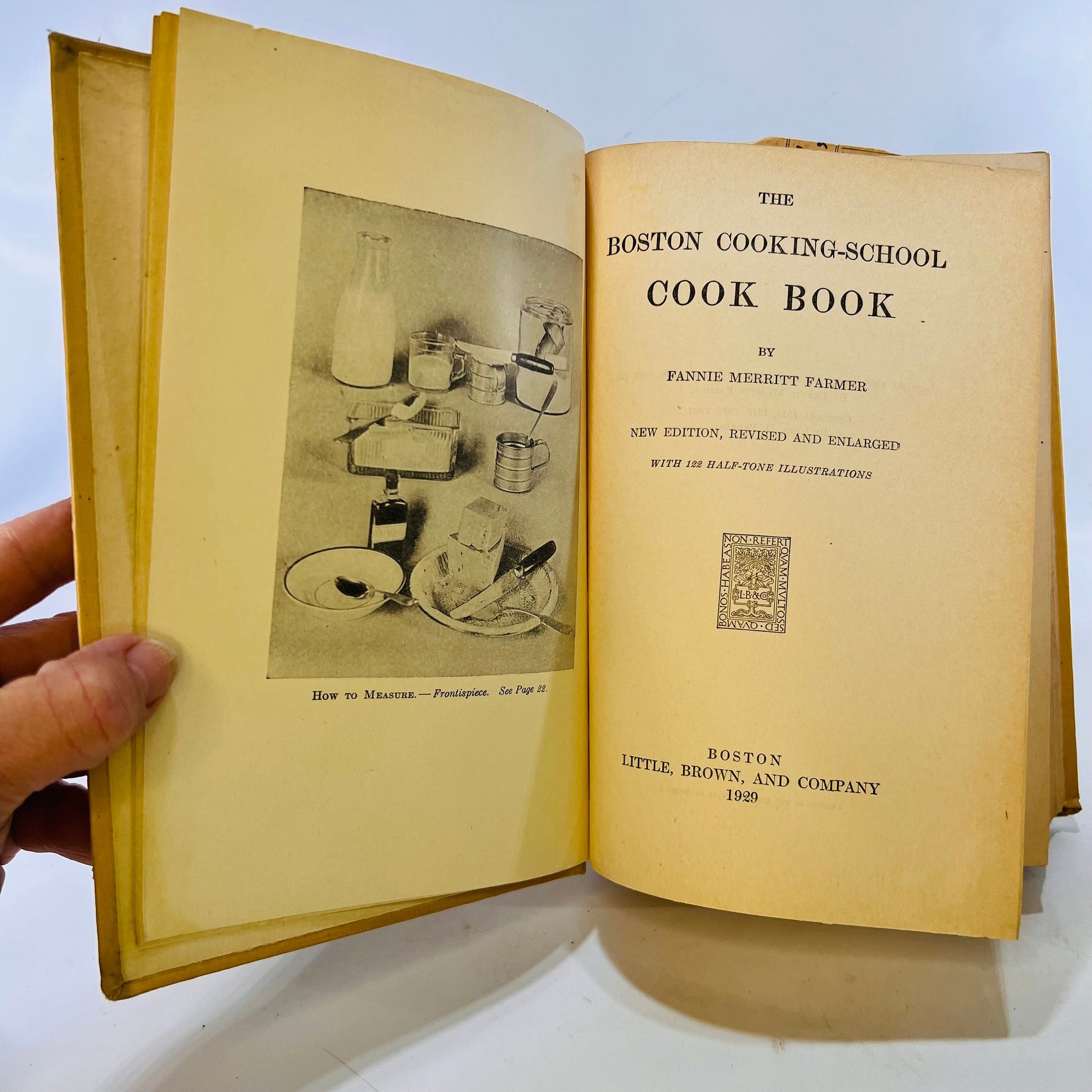 The Boston Cooking-School Cookbook by Fannie Merritt Farmer 1929 Little Brown and Company  Vintage Cookbook