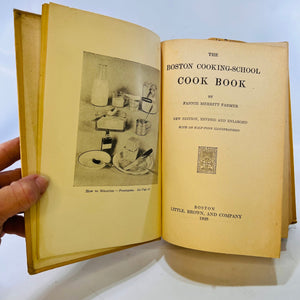 The Boston Cooking-School Cookbook by Fannie Merritt Farmer 1929 Little Brown and Company  Vintage Cookbook