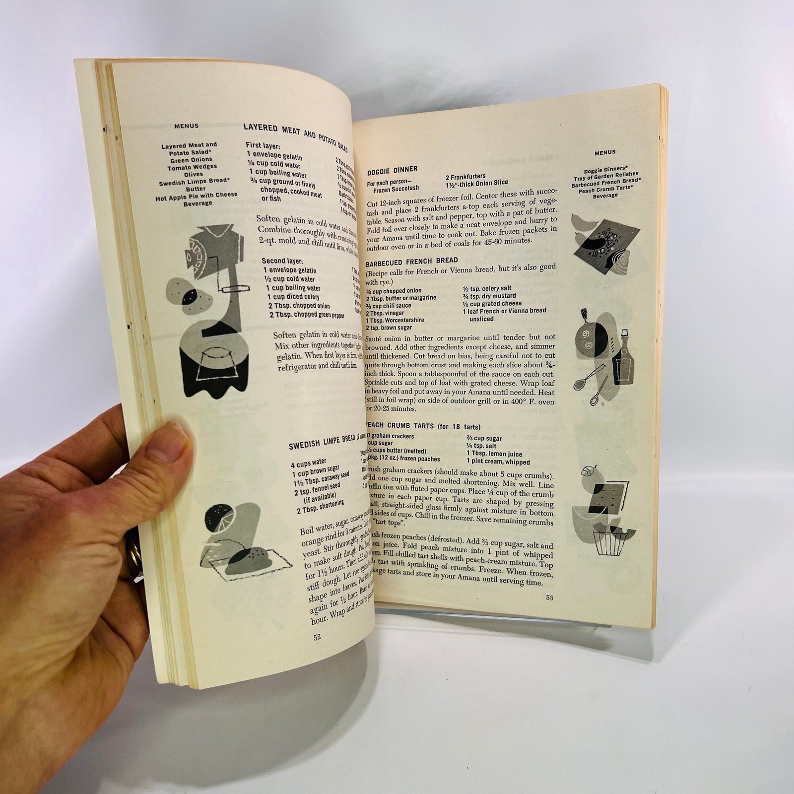Basic Freezer Cookery by Amana Vintage Pamphlet 1959 Amana Refrigeration Inc. Vintage Book