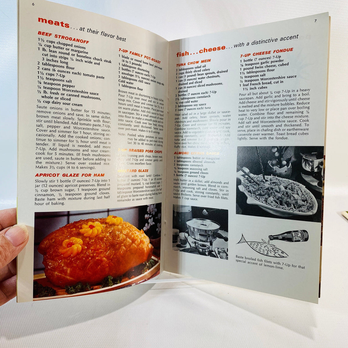 2 Vintage 7-Up Pamphlets featuring Recipes using 7-up 1960's Vintage Book