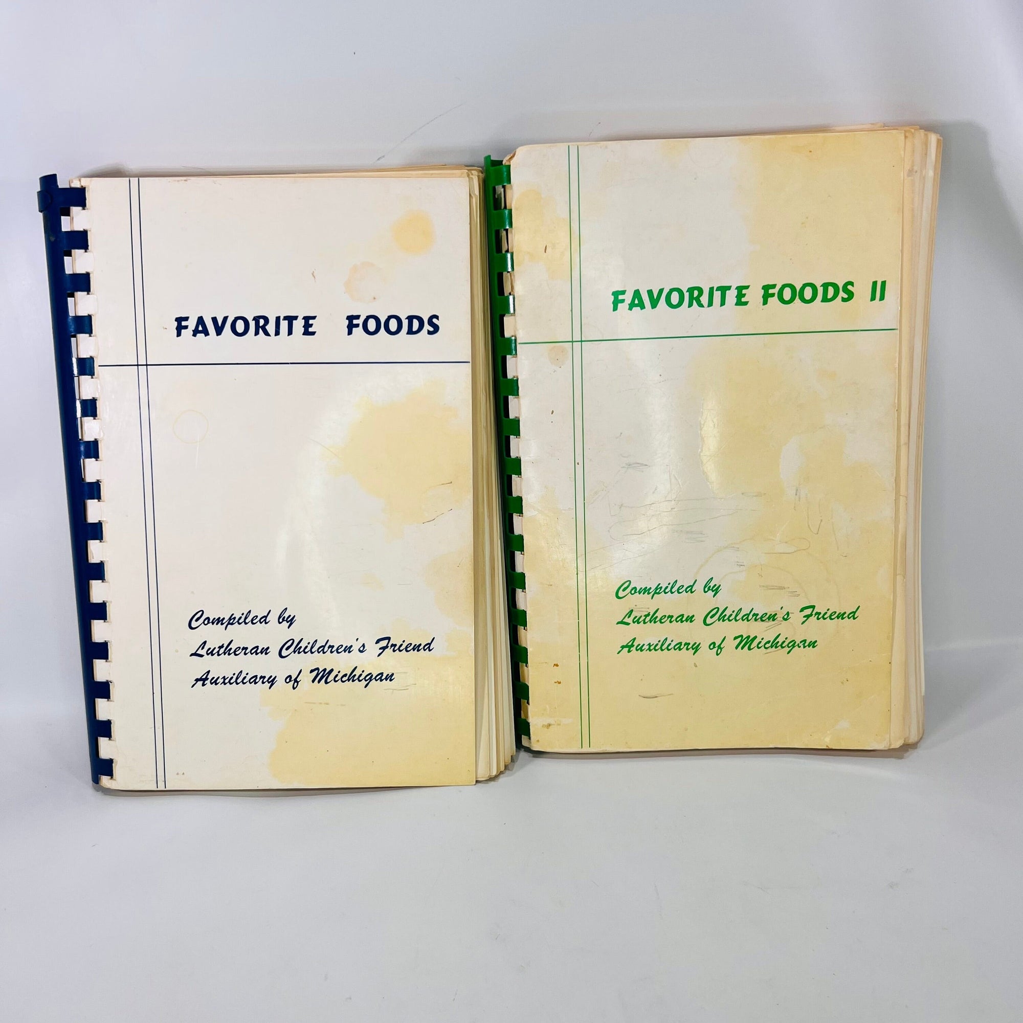 Favorite Foods and Favorite Foods Two compiled by Lutheran Children's Friend Auxiliary of Michigan 1974 Vintage Book