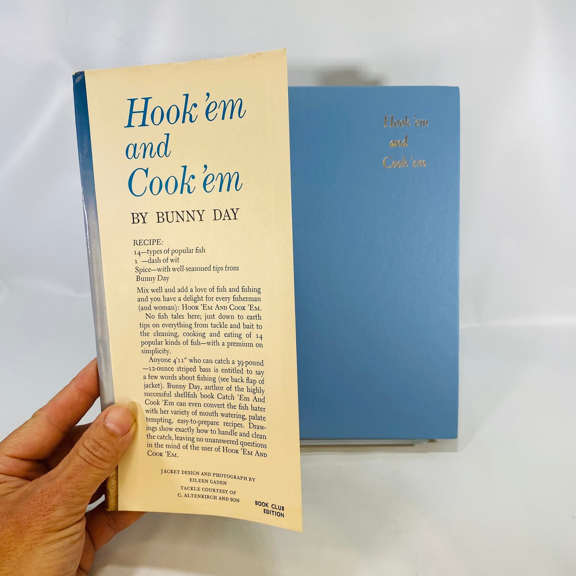 Hook 'em and Cook 'em A Cookbook by Bunny Day 1962 Doubleday and Company Vintage Cookbook Fresh Caught Fish Recipes