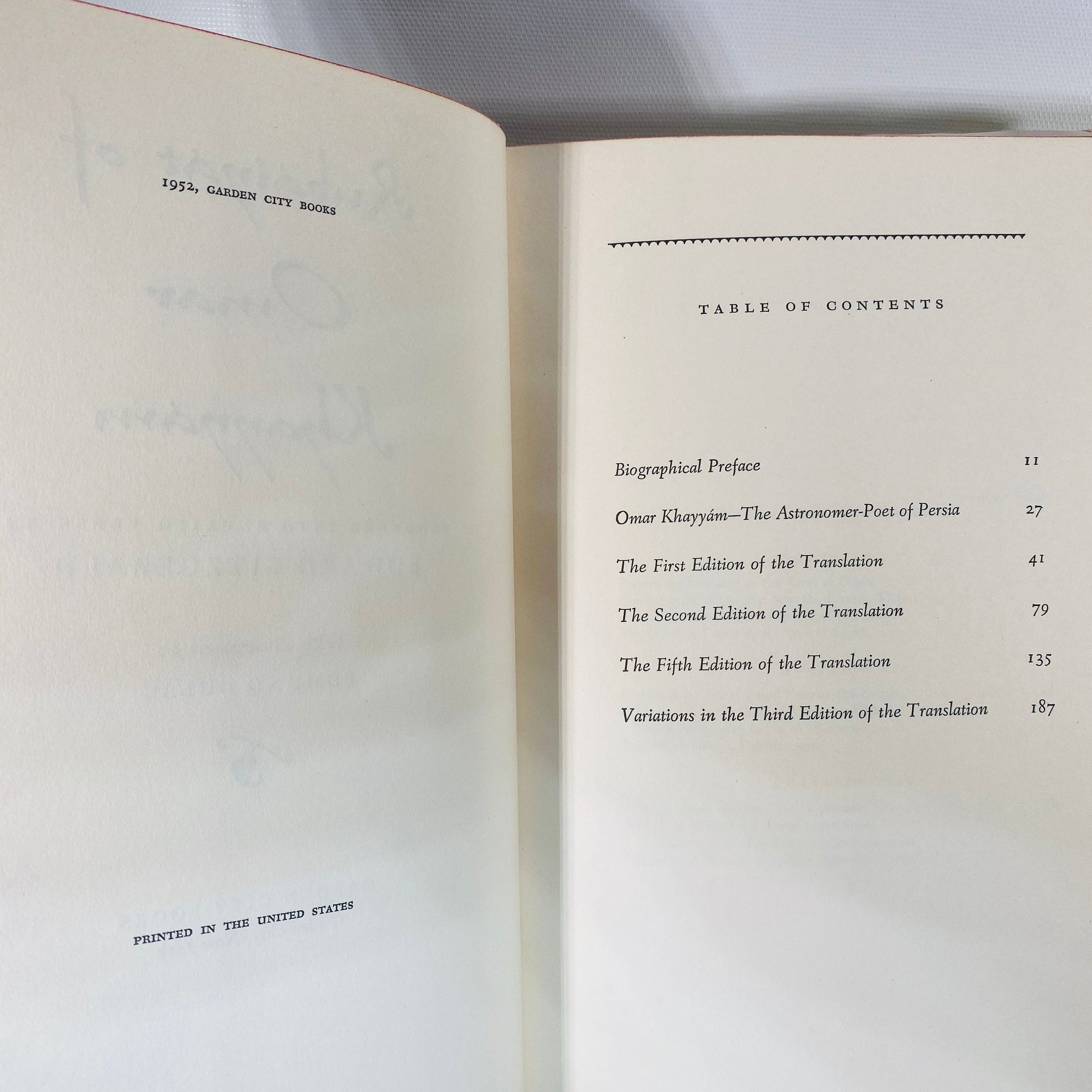 Rubáiyát of Omar Khayyám by translated by Edward Fitzgerald with illustrations by Edmund Dulac 1952 Vintage Book