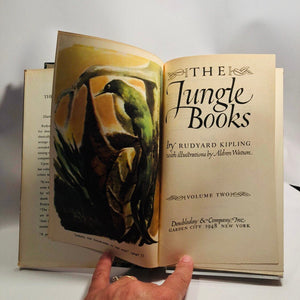 The Jungle Books by Rudyard Kipling Illustrated by Aldren Watson 1948 Vintage Book