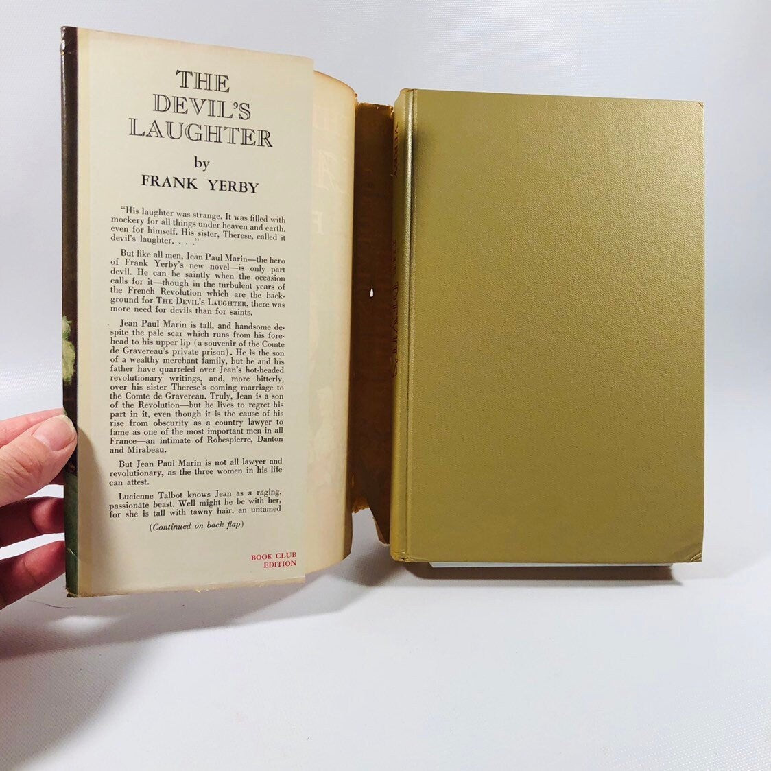 The Devil's Laughter by Frank Yerby 1953 A Romance Set during the French Revolution Vintage Book