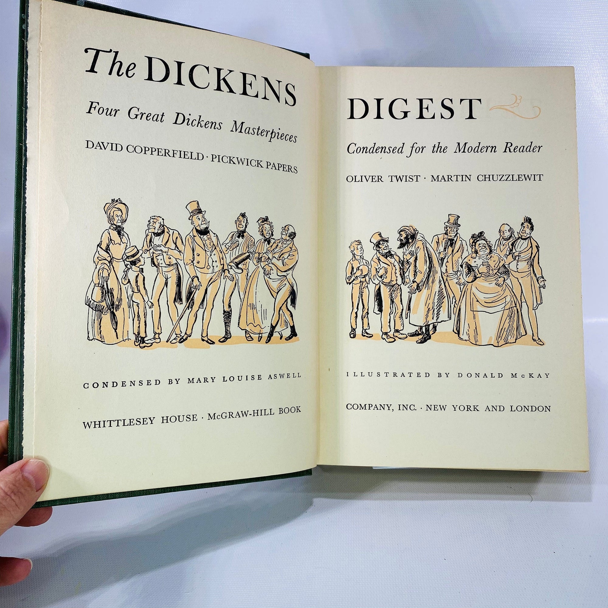 The Dickens Digest Four Great Dickens Masterpiece for the Modern Reader 1943 McGraw-Hill Vintage Book