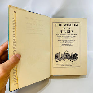 The Wisdom of the Hindus Brian Brown 1938 Garden City Publishing Company Vintage Book