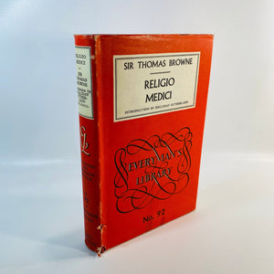 Regilo Medici by Sir Thomas Browne 1959 Everyman's Library No. 92 Vintage Book