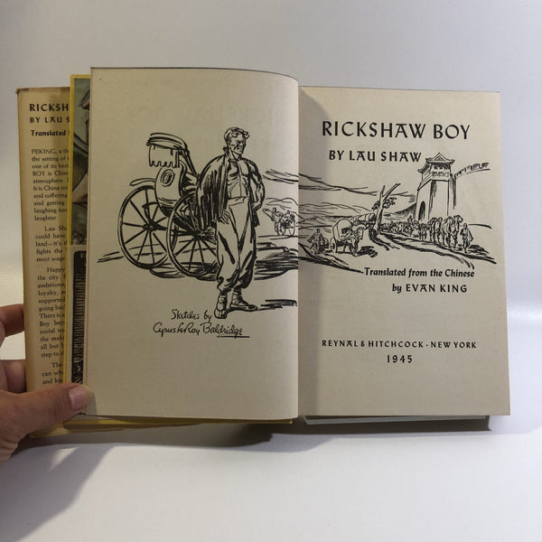 Who Invented Riskshaw Rickshaw Boy by Lau Shaw 1945 Reynal & Hitchcock Vintage Book - Reading ...