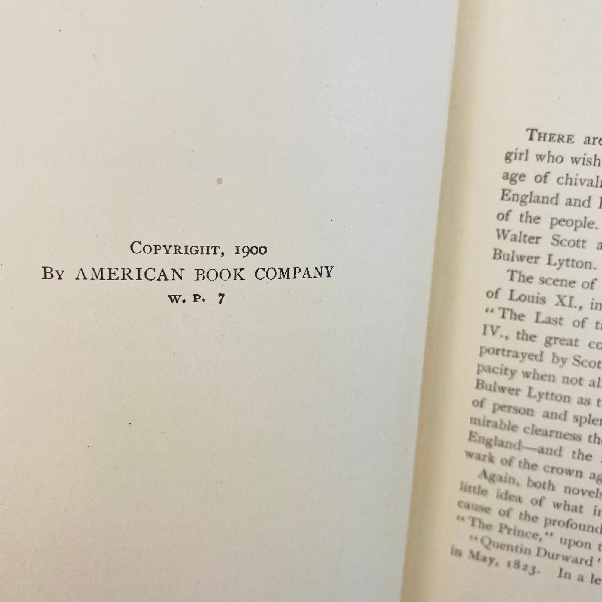 Quentin Durward by Sir Walter Scott Bart 1900 American Book Company Vintage Book