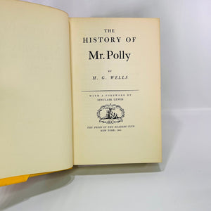 The History of Mr. Polly by H.G.Wells 1941 The Readers Club Vintage Book
