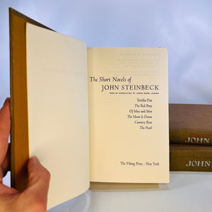 John Steinbeck 3 Volume Set: The Short Novels of John Steinbeck 1953 The Winter of our Discontent 1961 The Grapes of Wrath 1967 Viking Press