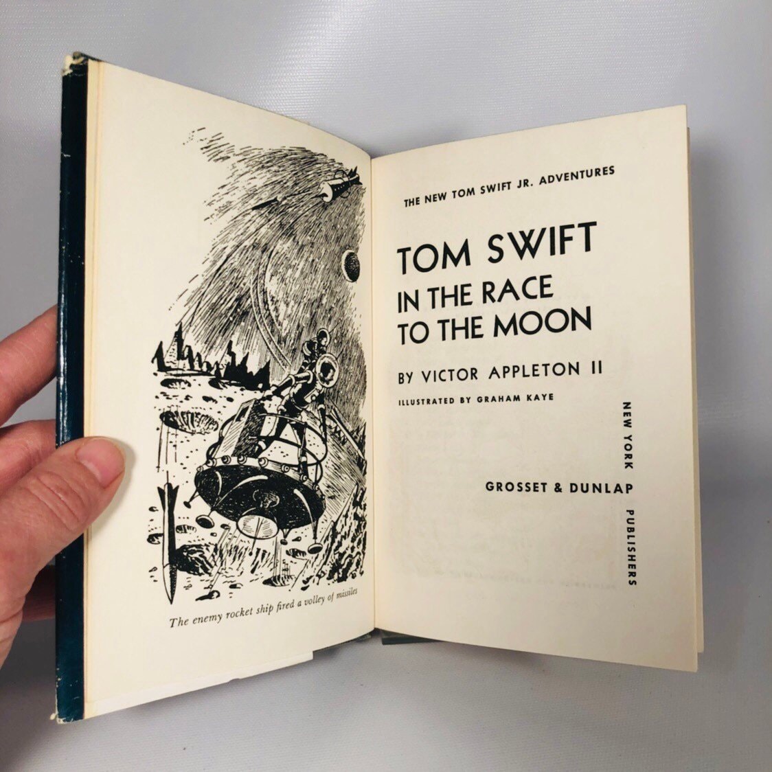 Tom Swift in the Race to the Moon by Victor Appleton 1958 The New Tom Swift Jr. AdventuresVintage Book