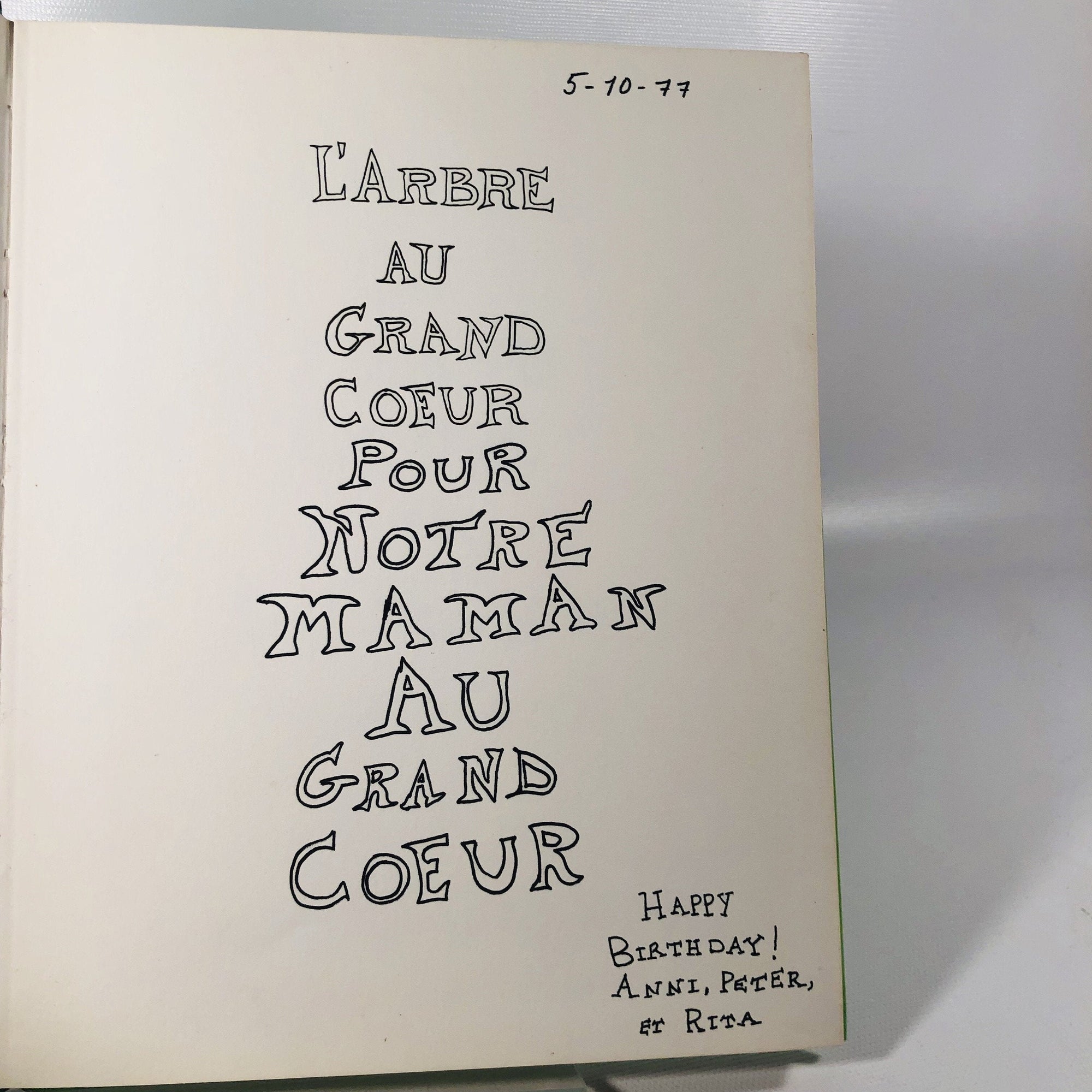 L'Arbre au Grand Coeur by Shel SilverStein 1973Vintage Book