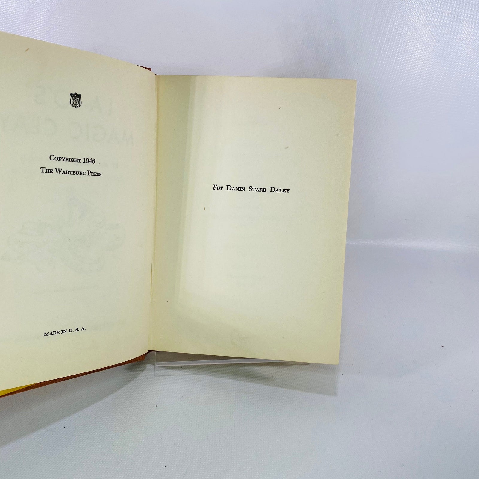 La-Lo's Magic Clay by Mary Hall Thompson First Edition 1946 Wartburg Press