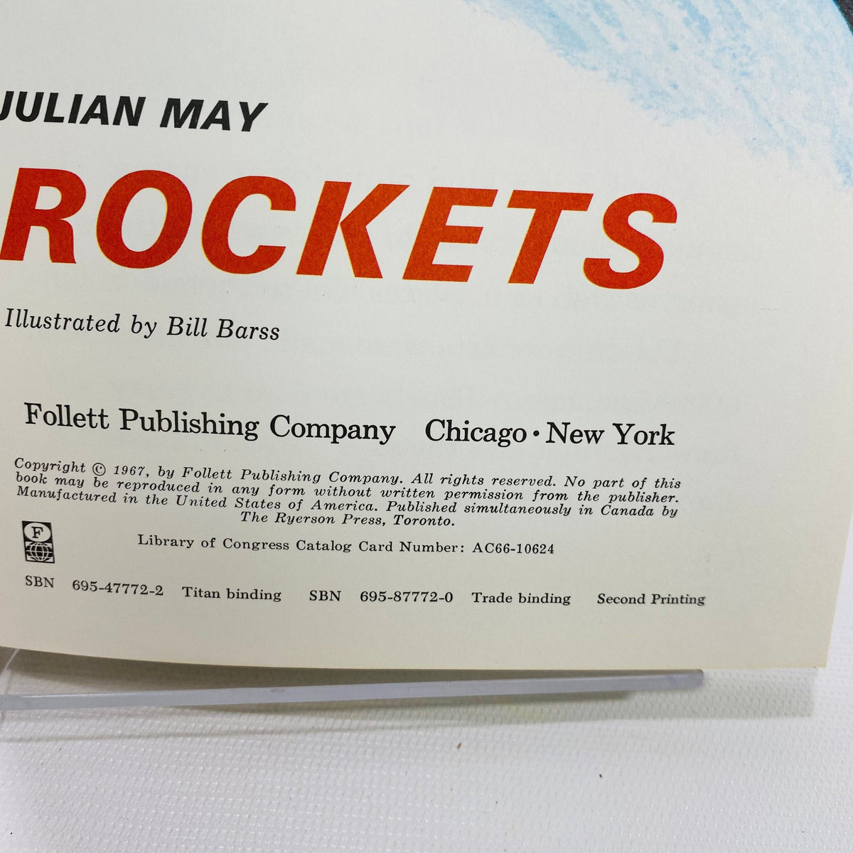 Rockets by Julian May 1967 Follett Publishing Co Vintage Book