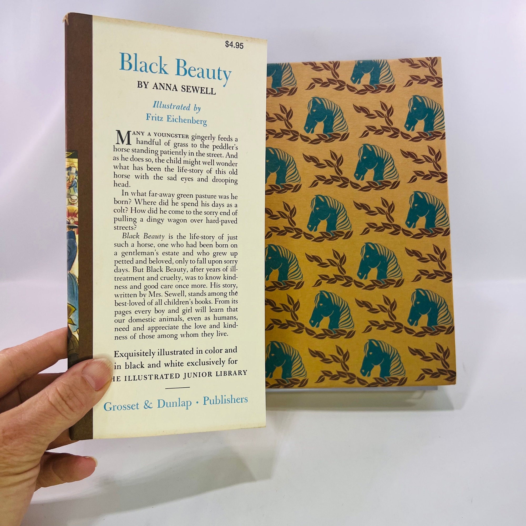 Black Beauty The Autobiography of a Horse by Anna Sewell 1976 Illustrated Junior Library Grosset & DunlapVintage Book