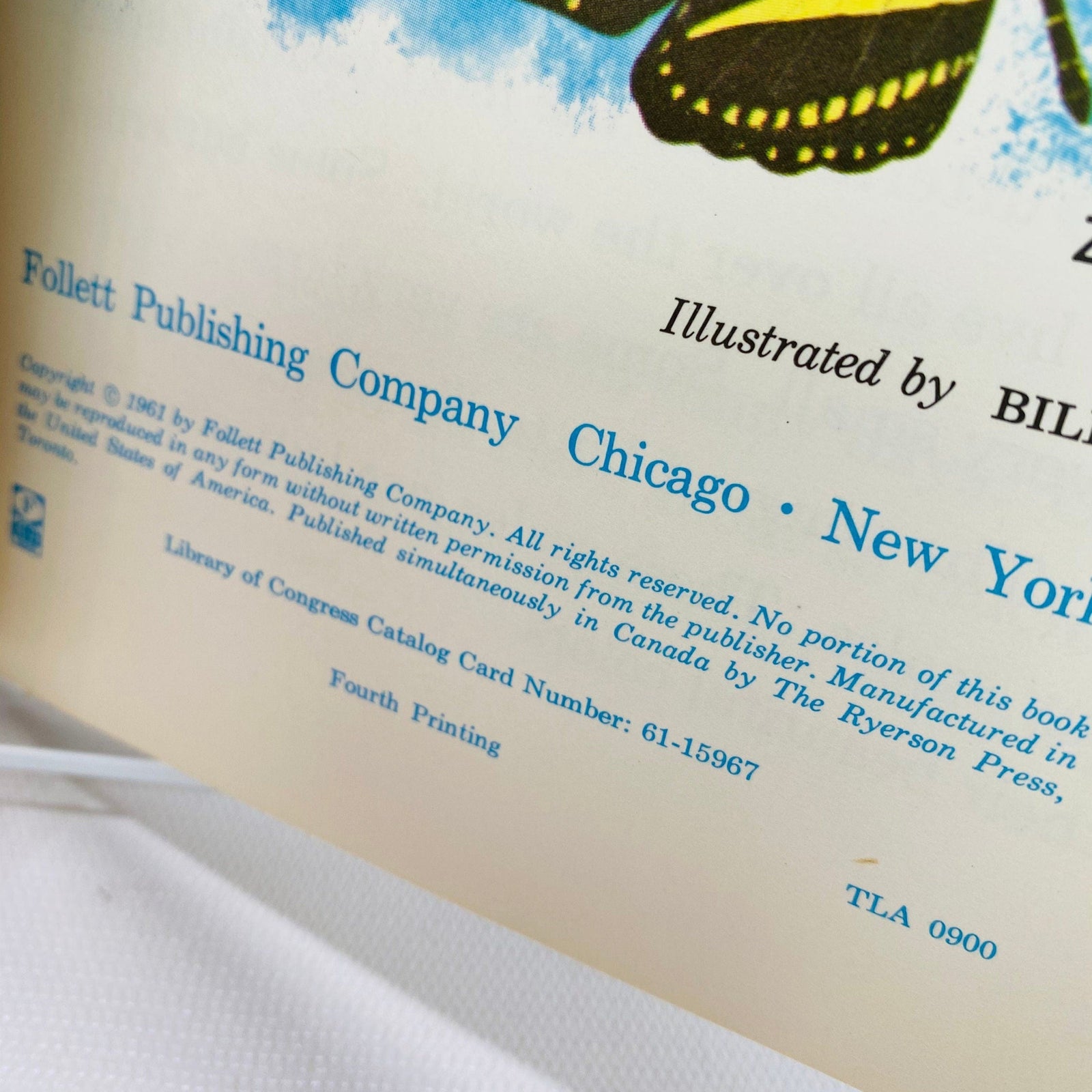 Butterflies by Jeanne Brouillette 1961 Follett Science BookVintage Book