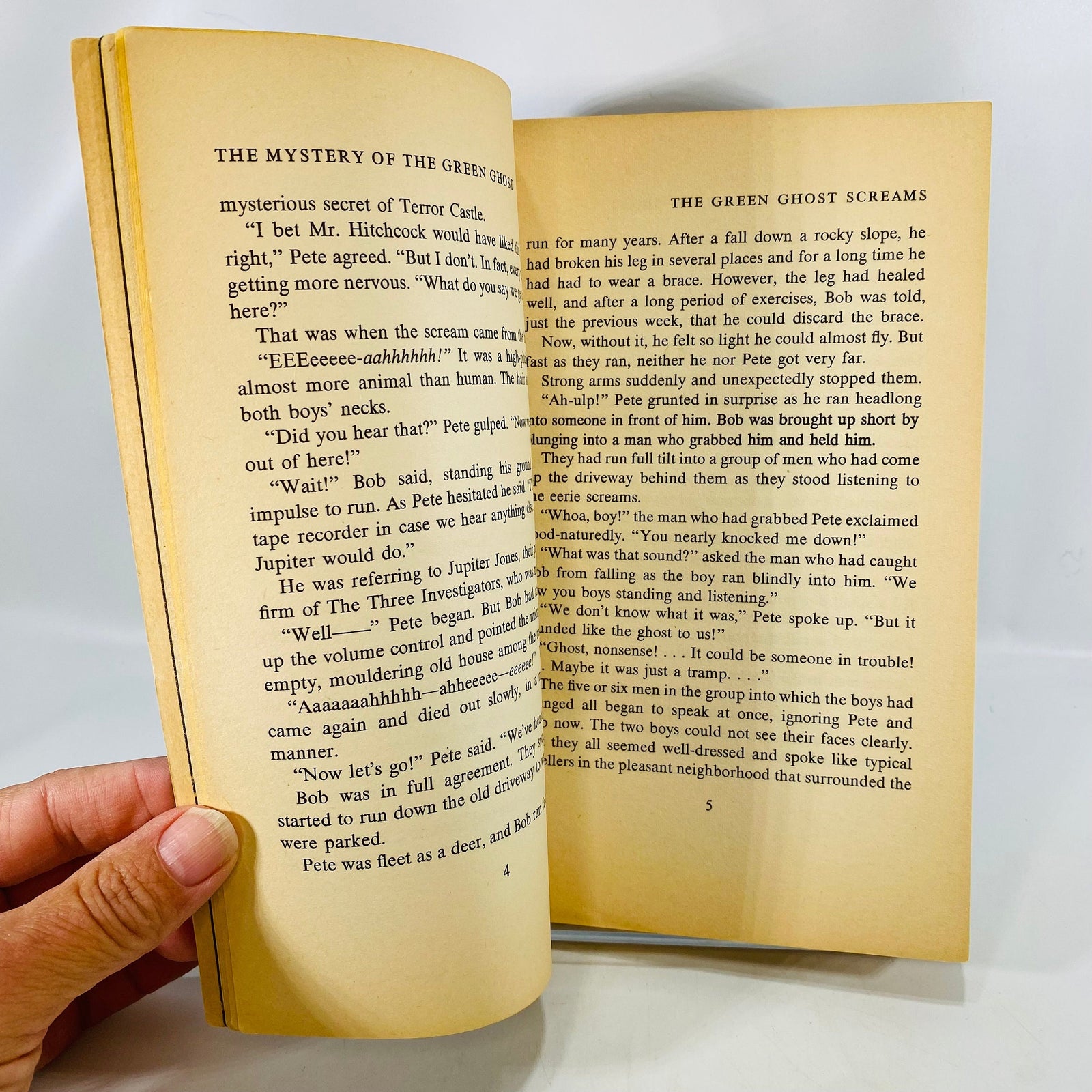Alfred Hitchcock The Three Investigators Paperback in The Mystery of the Green Ghost Book 4 in the Series by Robert Arthur 1965 Random House