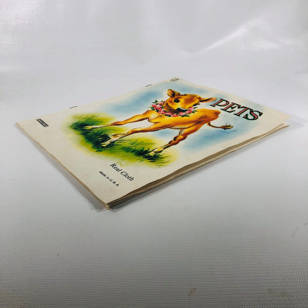 Pets  Real Cloth by Saalfield Made in the USAVintage Book