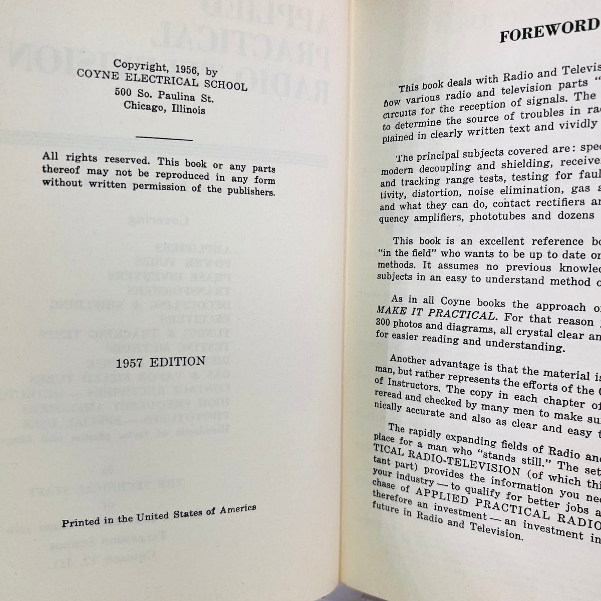 Radio and Television Circuits by the Technical Staff of Coyne Electrical 1957