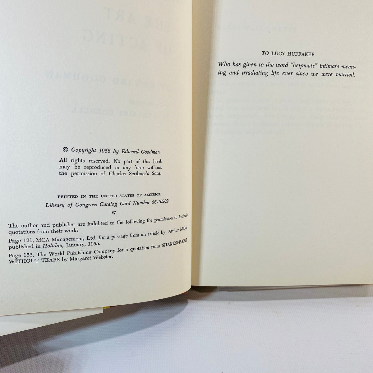 Make Believe the Art of Acting by Edward Goodman 1956