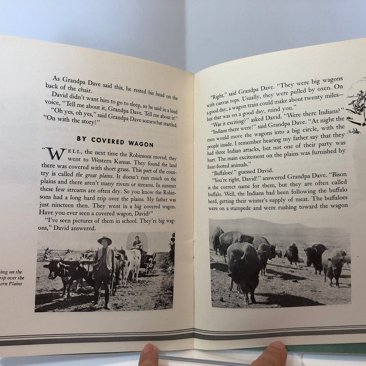 By Covered Wagon chapter with buffalo photos, Would You Like to Have Lived When? 1953