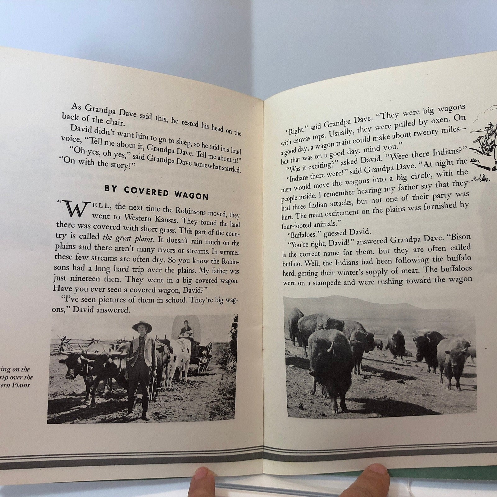 By Covered Wagon chapter with buffalo photos, Would You Like to Have Lived When? 1953
